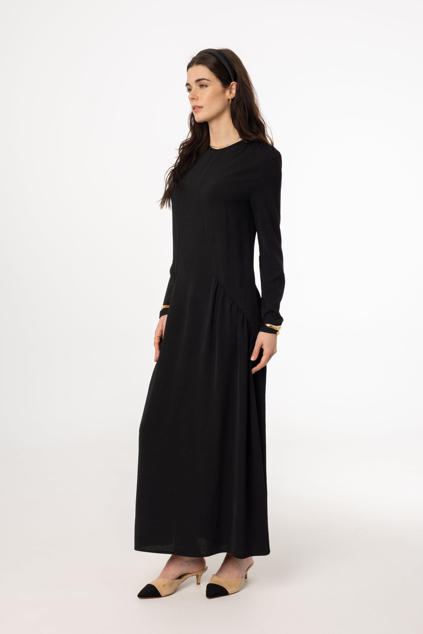 Black Detail Maxi Dress