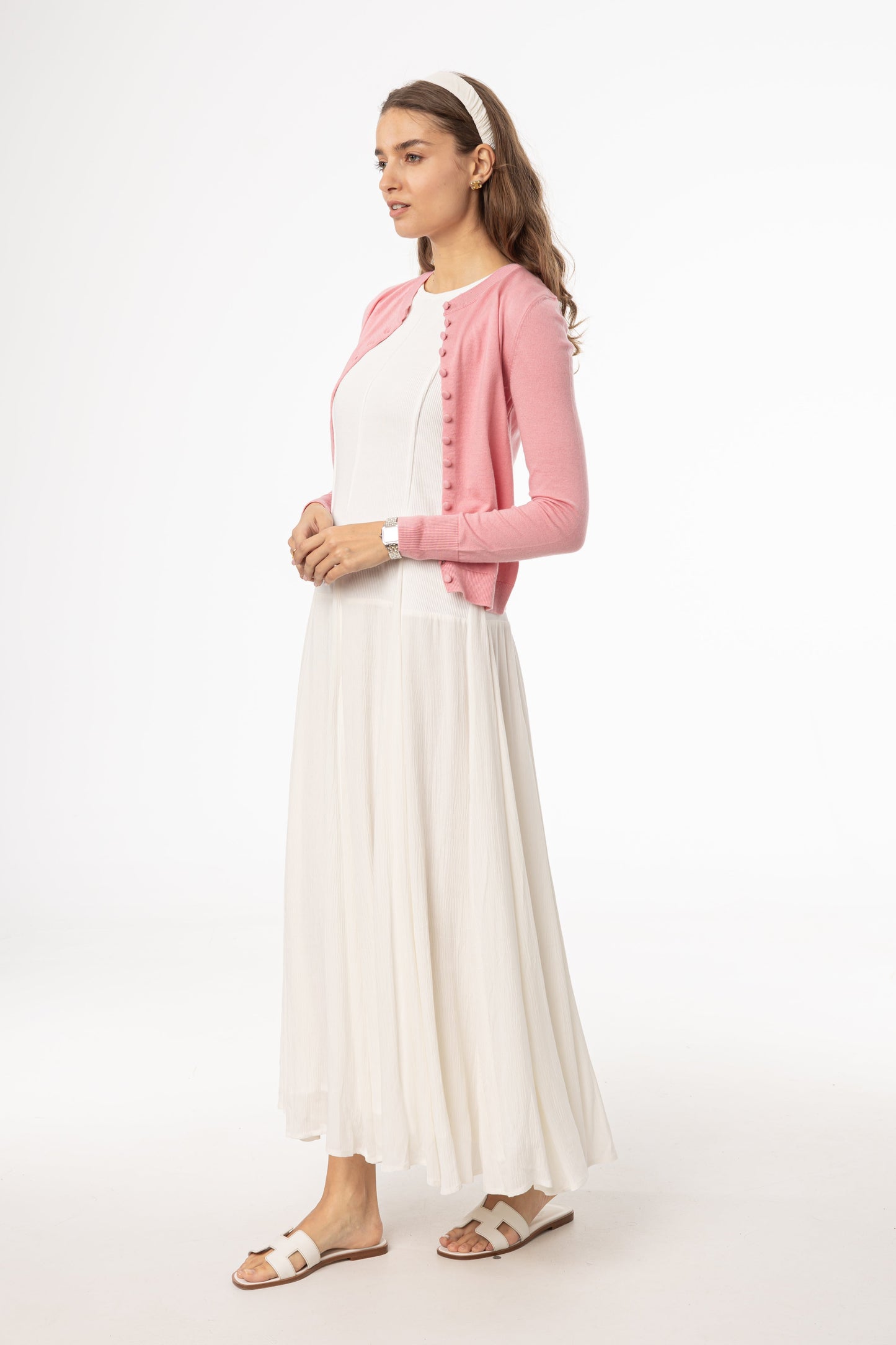 Cream Fabric Combo Jumper