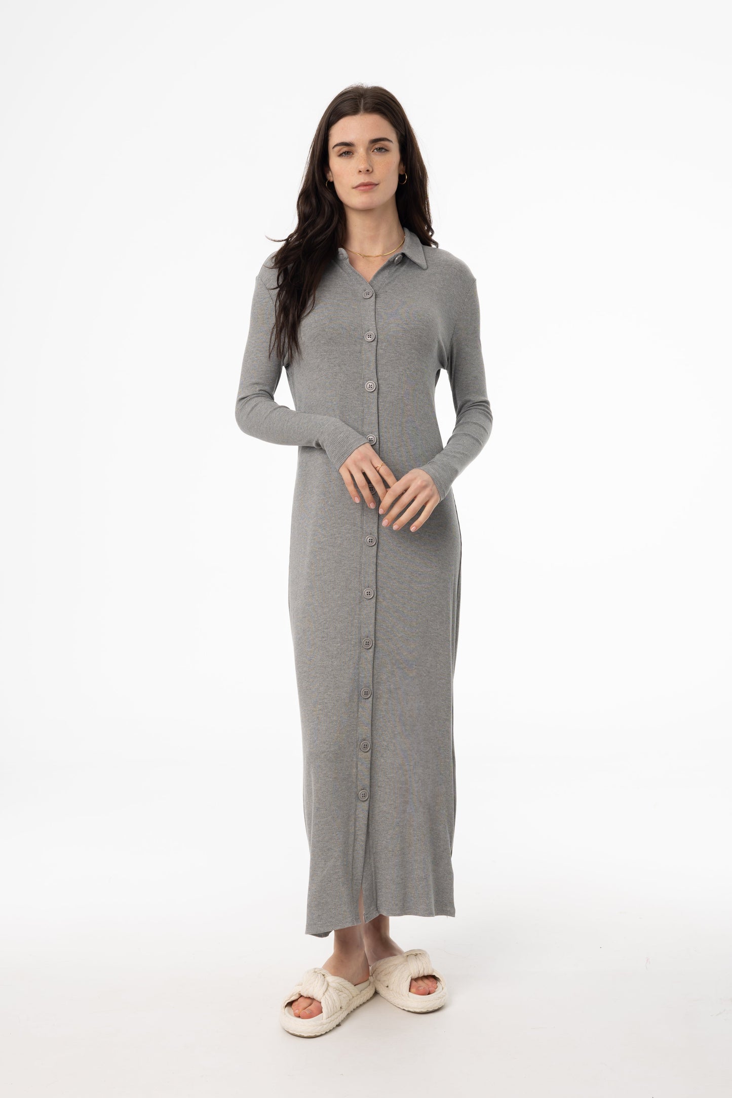 Grey Cardi Maxi Dress