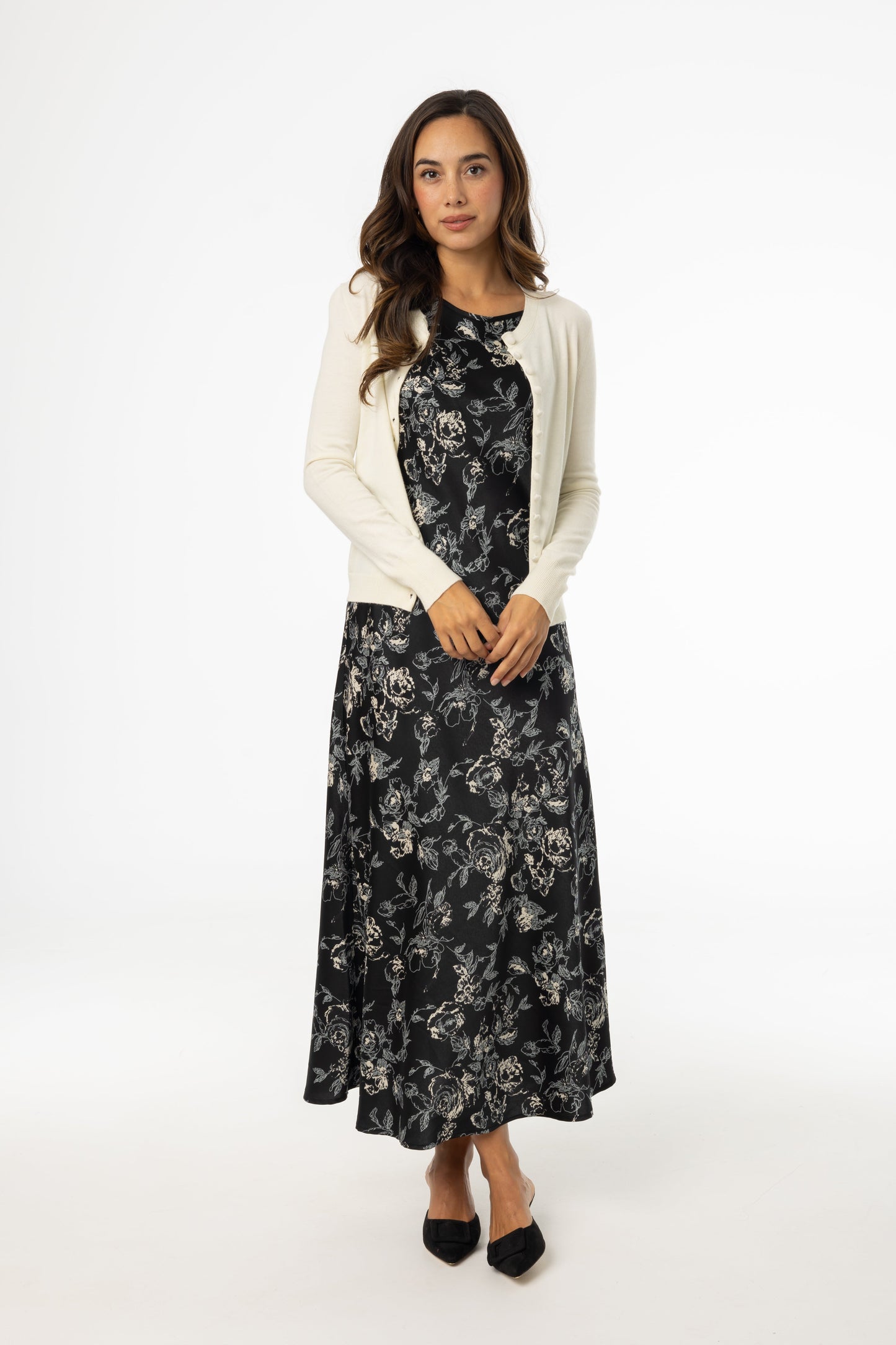 Multi Floral Printed Slip Dress
