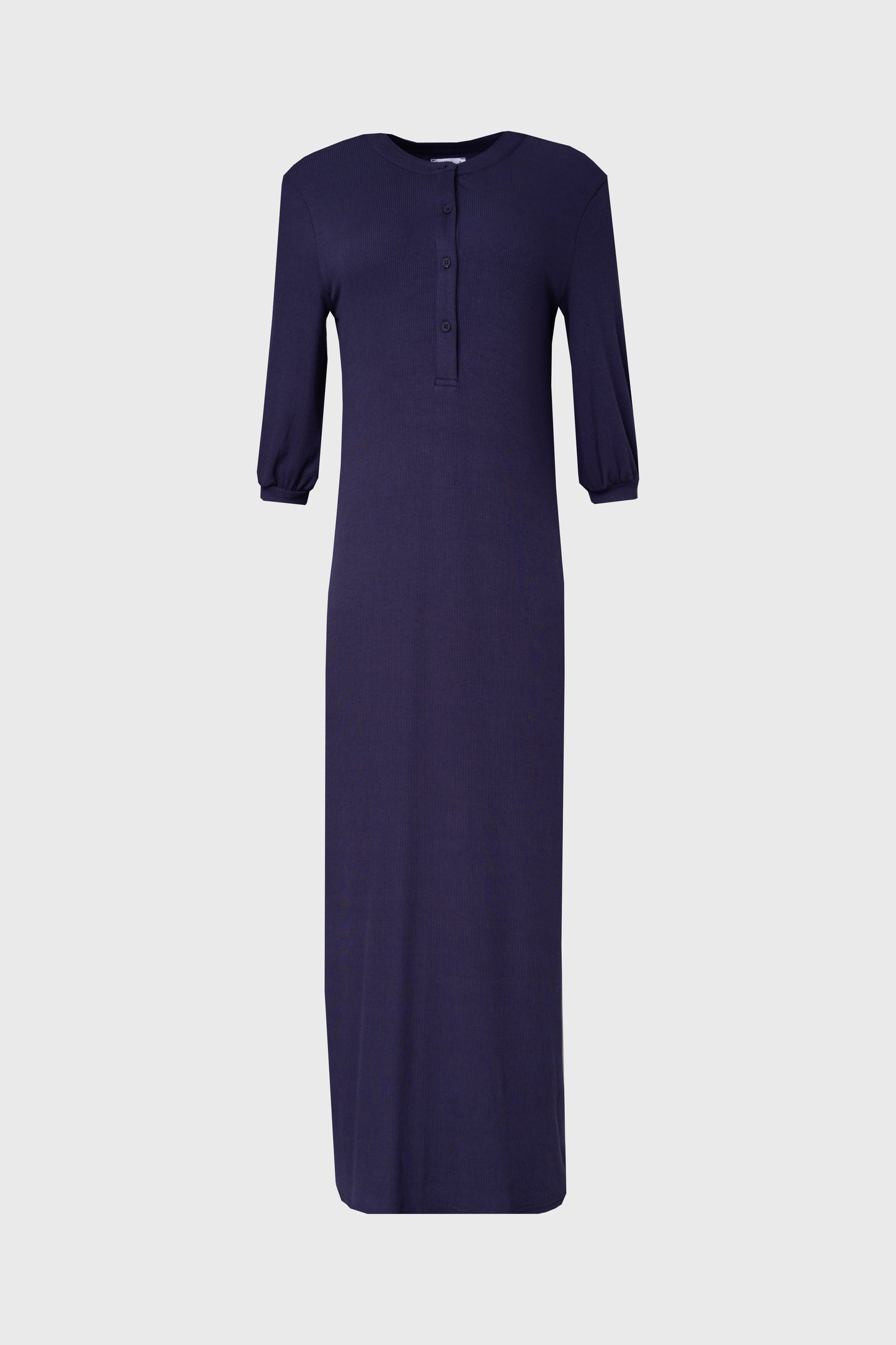 Navy 3/4 Sleeve Maxi Dress