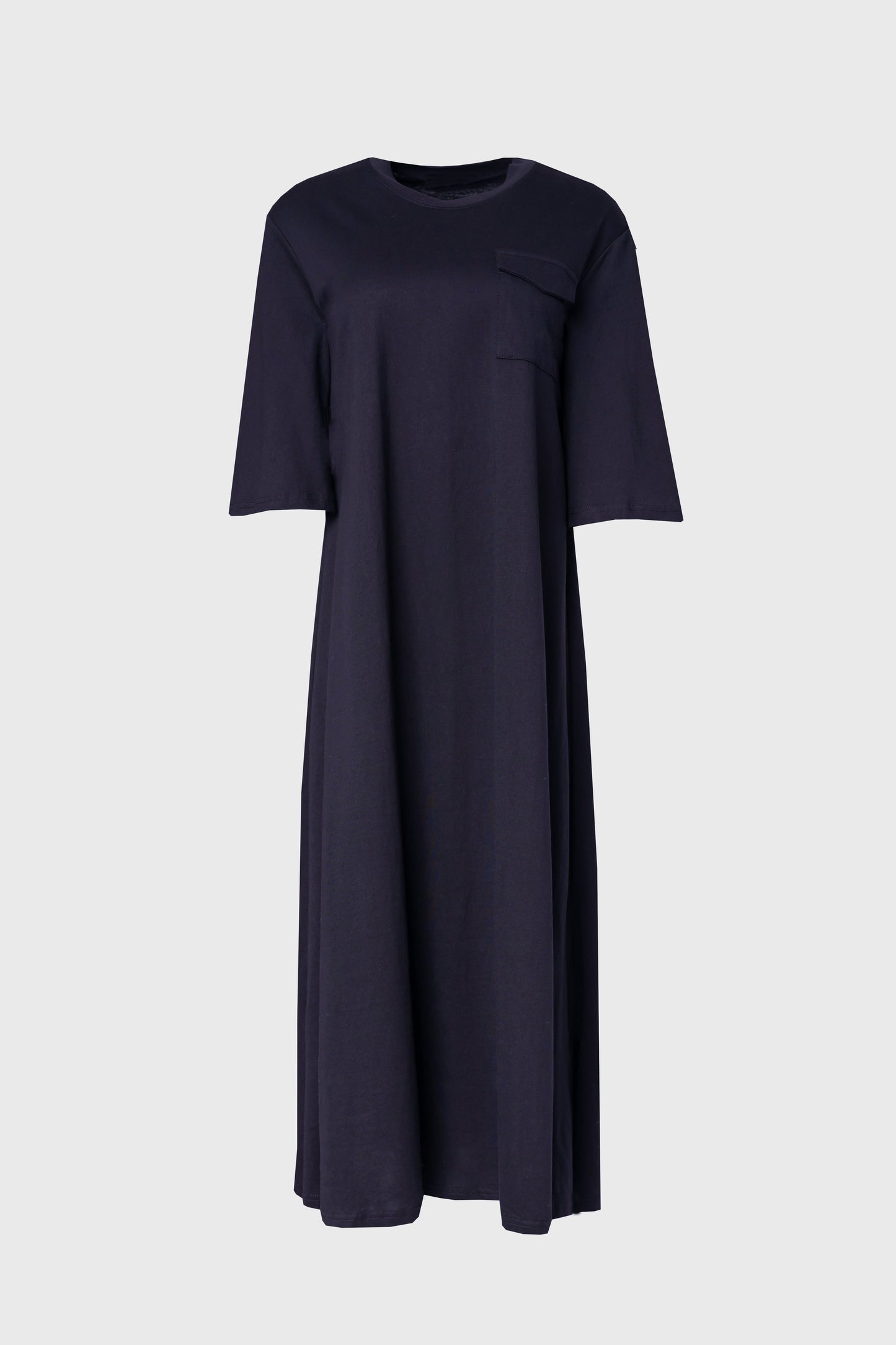 Navy Pocket Tee Shirt Maxi Dress