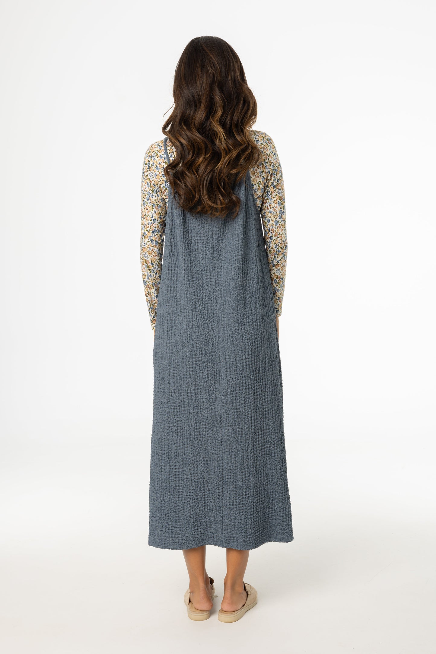 Slate Smocked Rope Midi Jumper