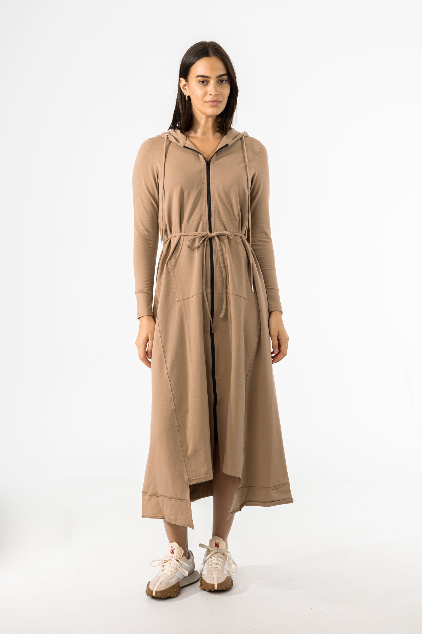 Tan Maxi Sweatshirt Dress