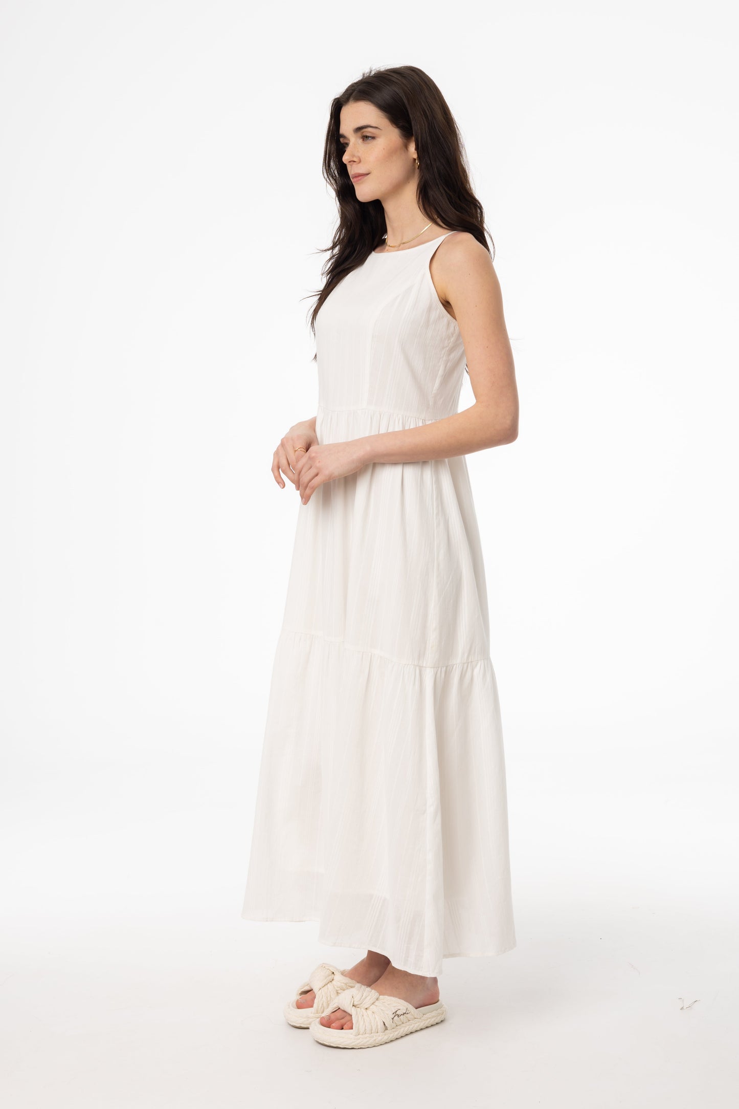 White Tiered Jumper