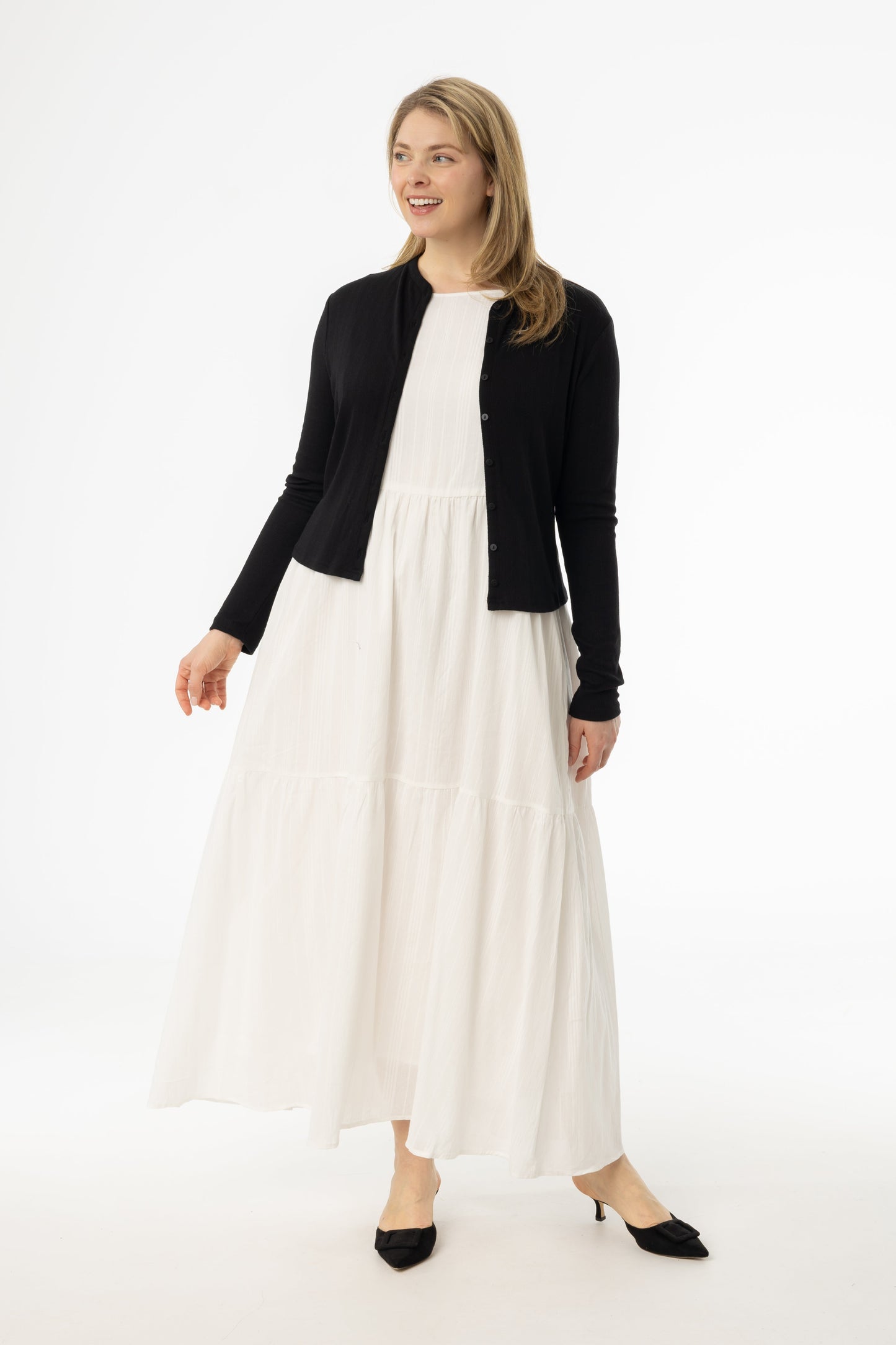 White Tiered Jumper