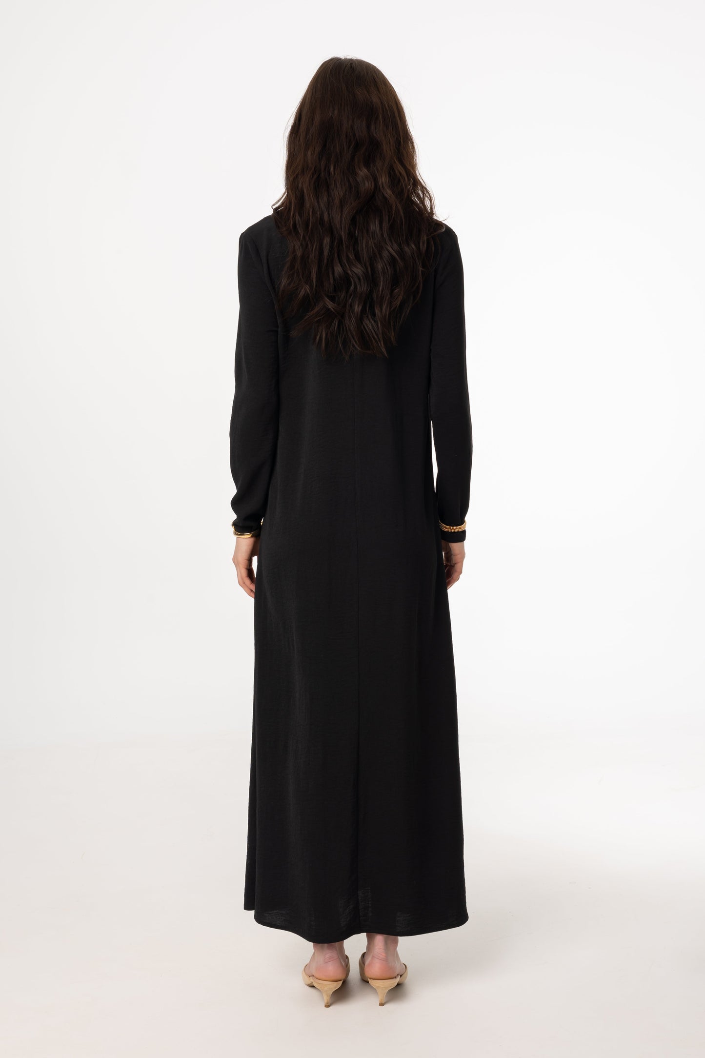 Black Detail Maxi Dress
