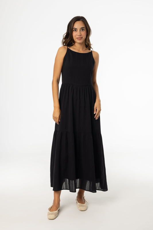 Black Tiered Jumper