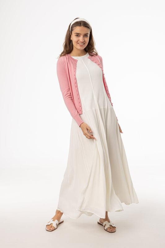 Cream Fabric Combo Jumper