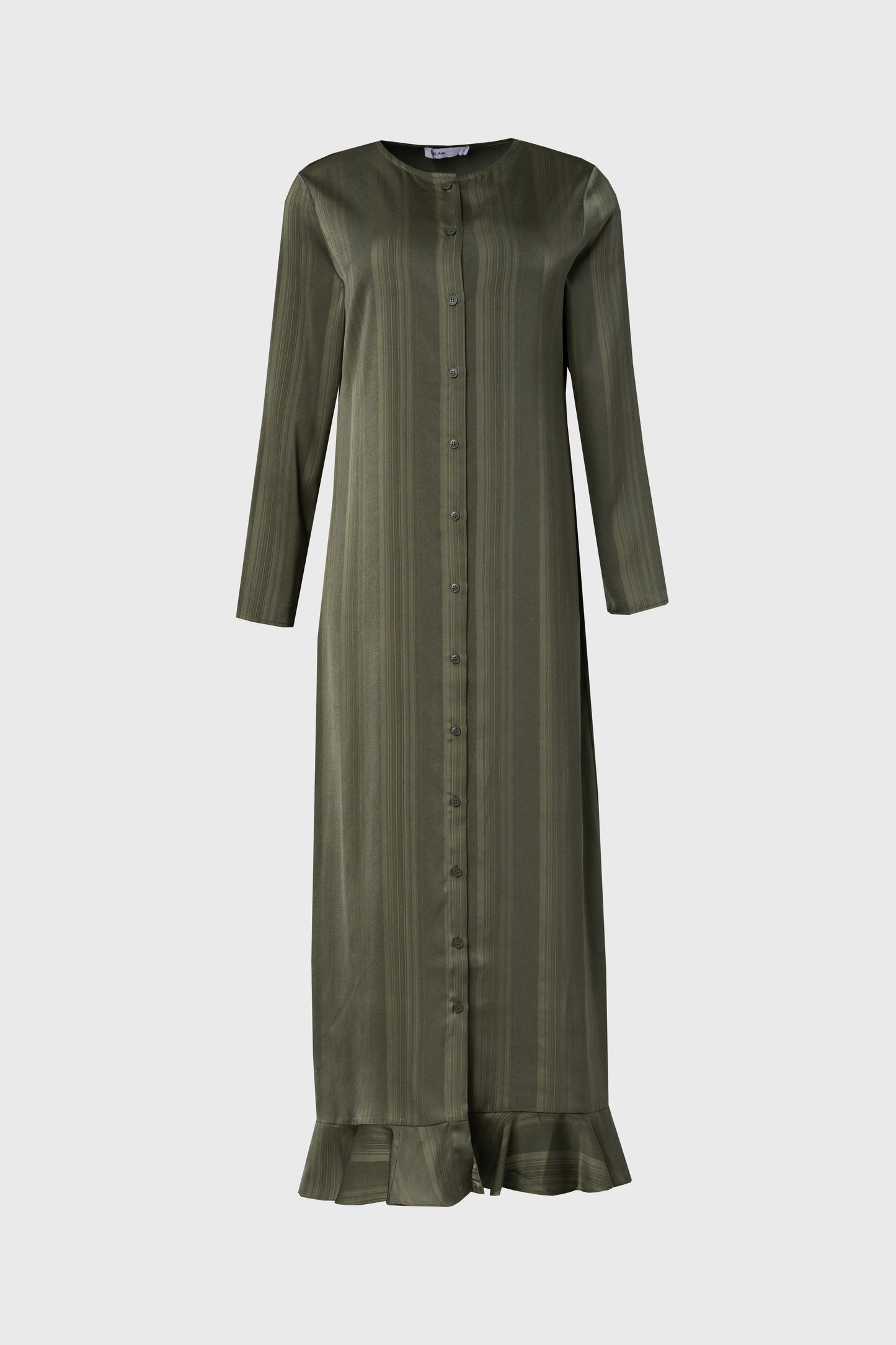 Green Striped Button Down Maxi