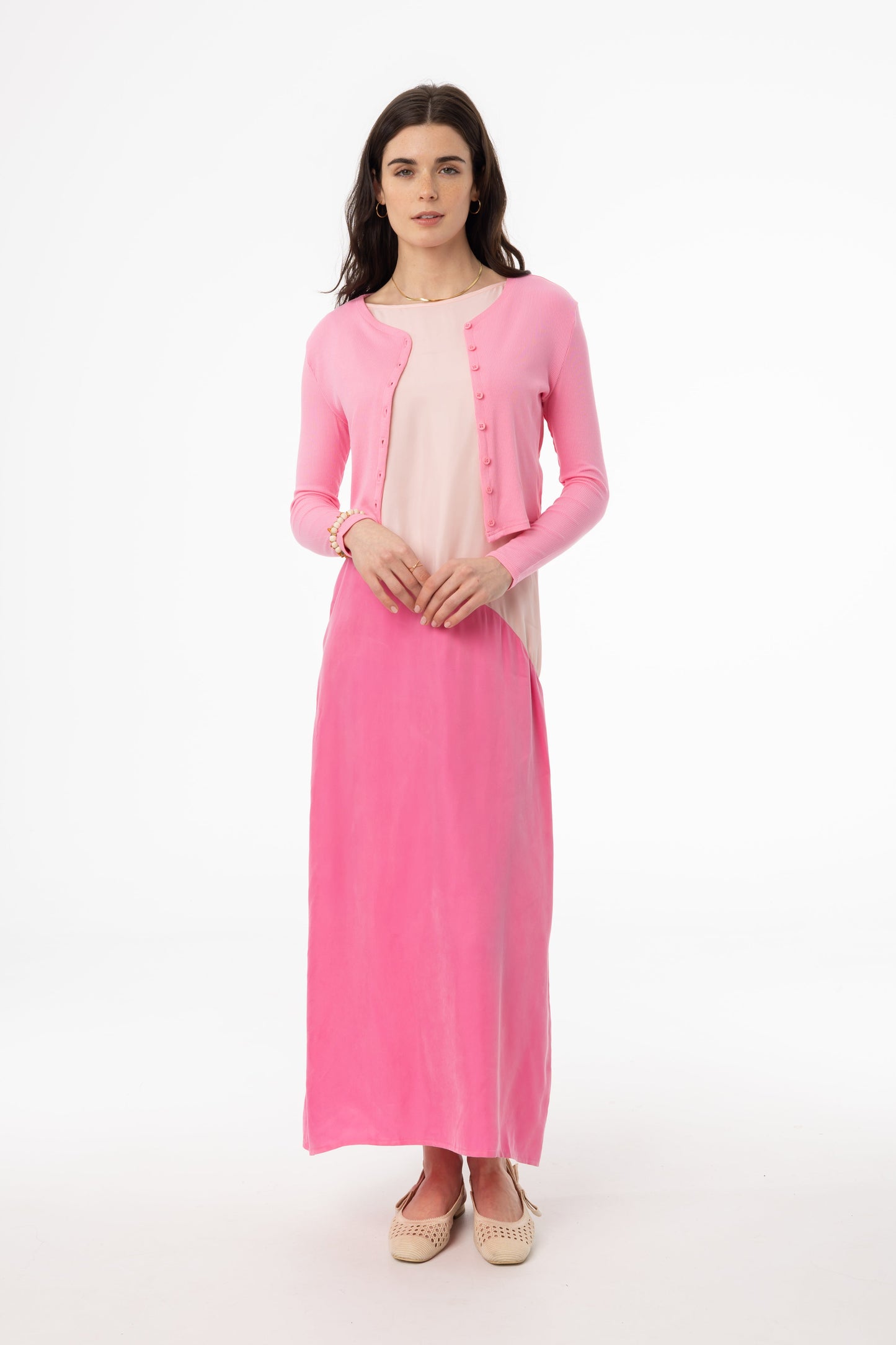 Pink Two Tone Slip Jumper