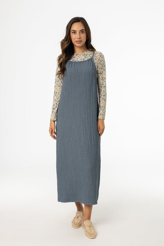 Slate Smocked Rope Midi Jumper