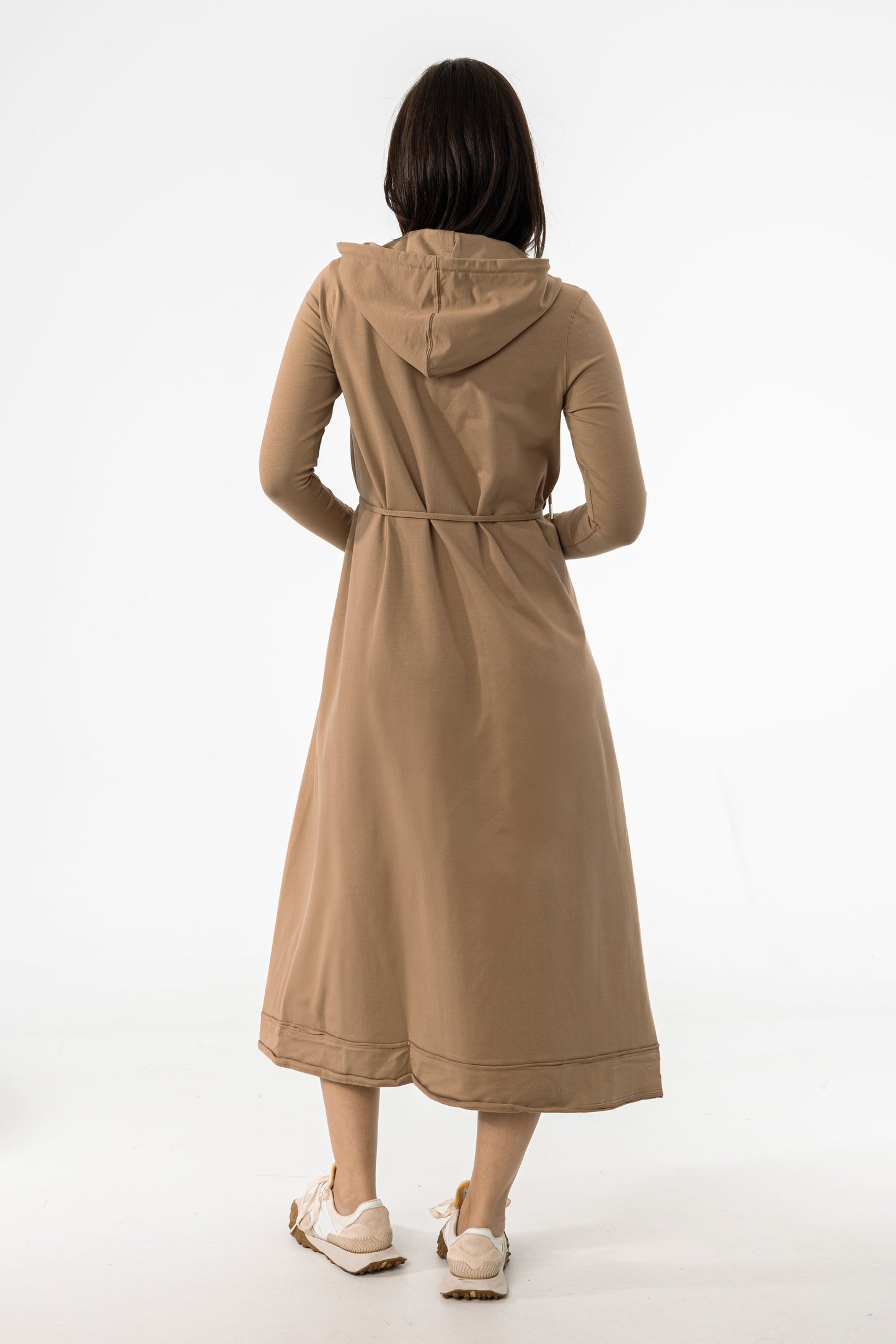 Tan Maxi Sweatshirt Dress